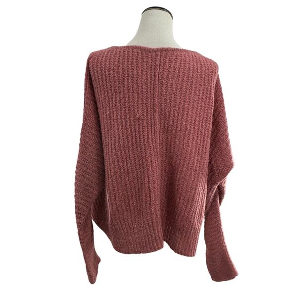 Free People Pink Rose Moonbeam V Neck Sweater - Picture 8 of 11